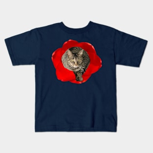 Kitty in a Flower Kids T-Shirt